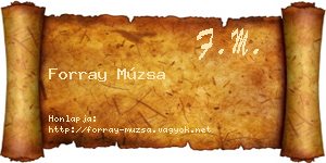 Forray Múzsa névjegykártya